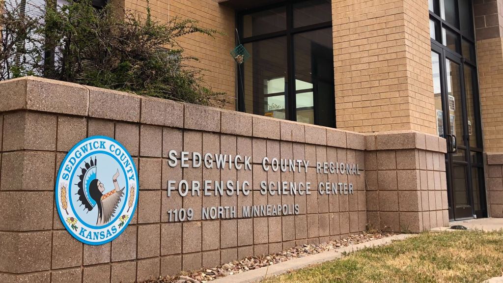 The front of the Sedgwick County Regional Forensic Science Center in Wichita.